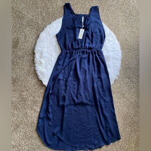 Beachsissi Tank Swimsuit Coverup Dress Blue Sheer Lightweight New Womens Size XL